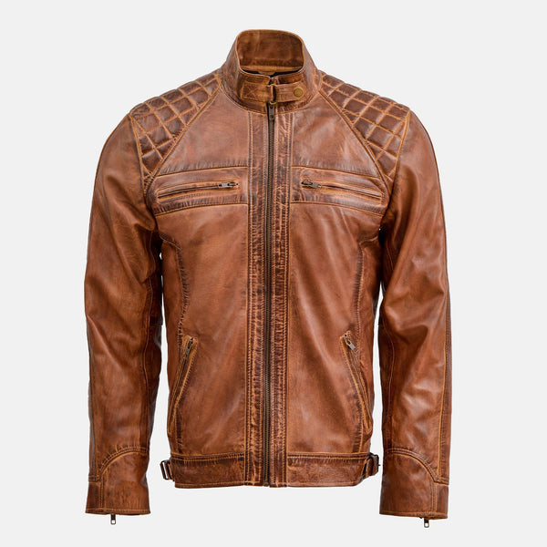 Men's Vintage Leather Waxed Jacket