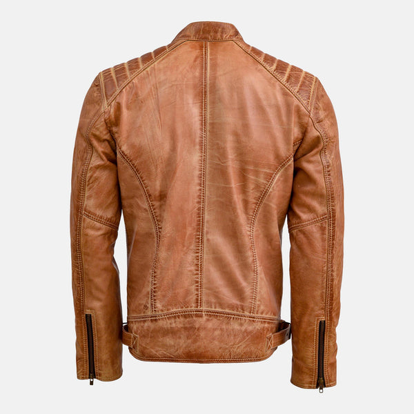 Shakawar Tan Leather Waxed Jacket