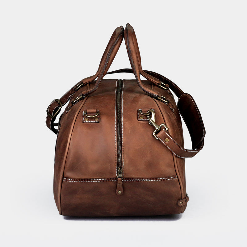 Brown Leather Duffle