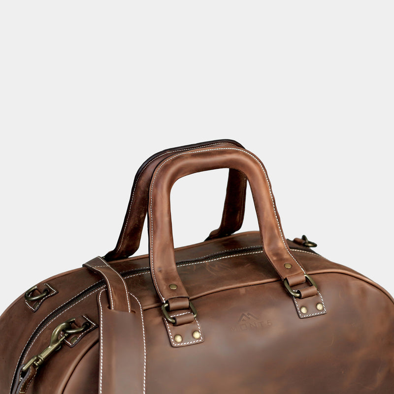 Leather Duffle With A Separate Laptop Compartment
