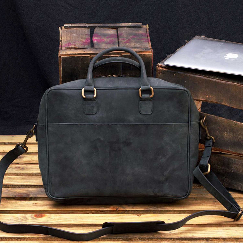 Hushay Leather Laptop Business Bag