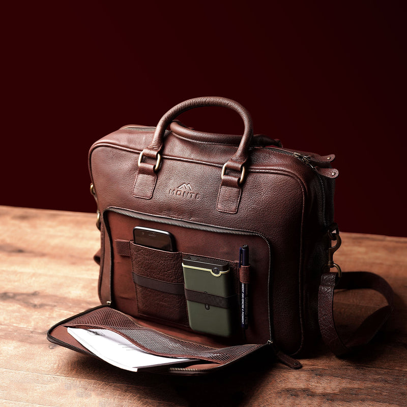 Brown Leather Satchel Handbag