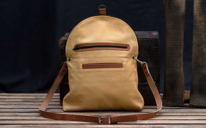 Rama Convertible Leather Backpack Purse